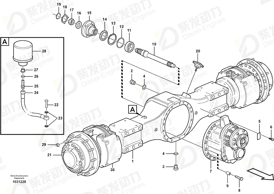 VOLVO Planetary Axle 23910 Drawing