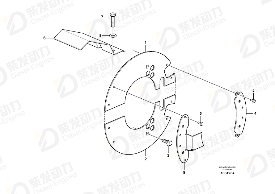 VOLVO Protecting plate 11192601 Drawing