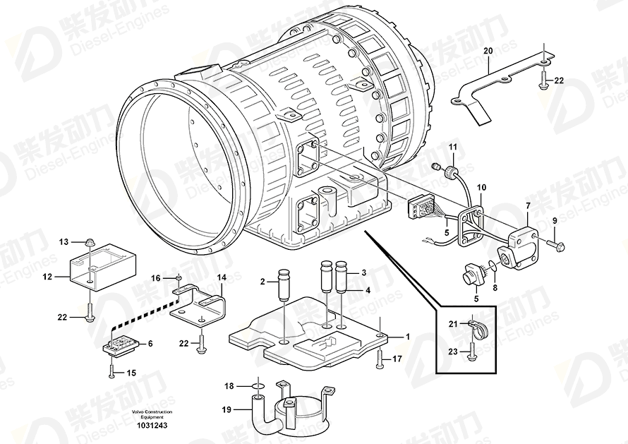 VOLVO Six point socket scr 969556 Drawing