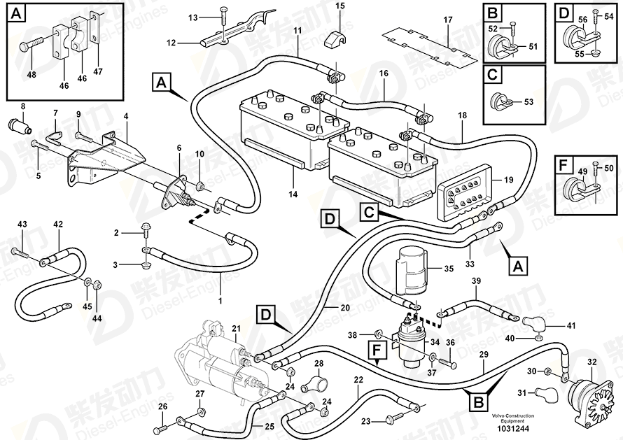 VOLVO Cable 11191703 Drawing