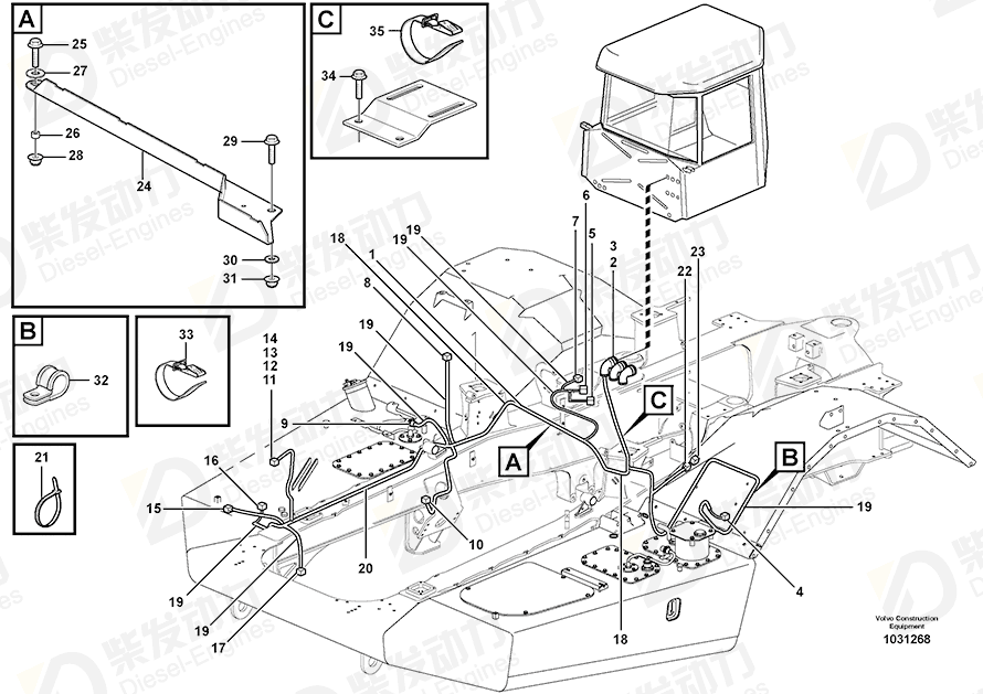 VOLVO Cable harness 11193859 Drawing