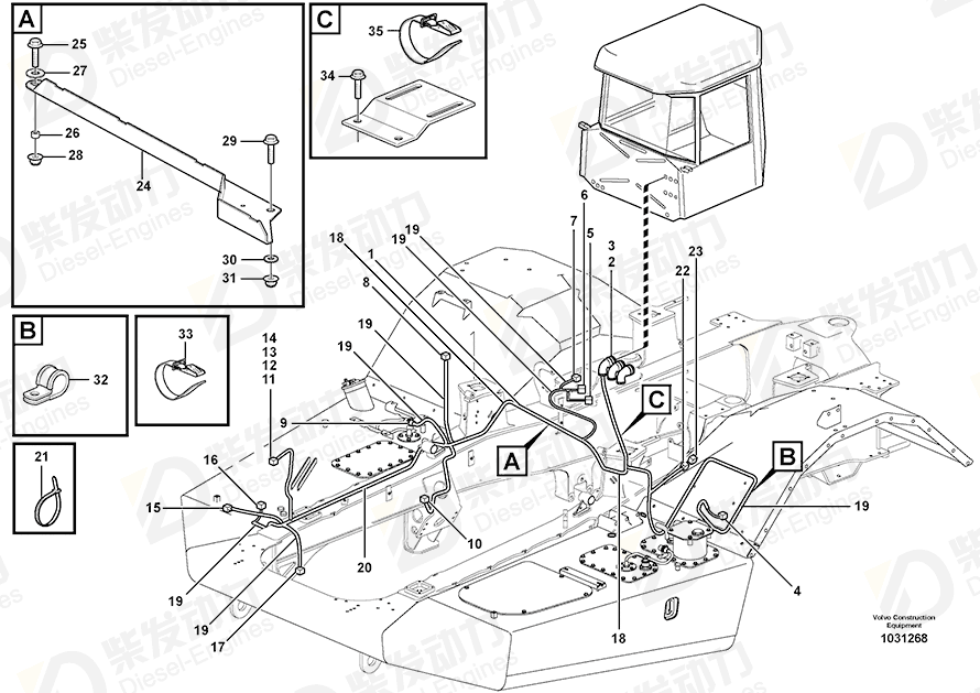 VOLVO Bracket 11190250 Drawing