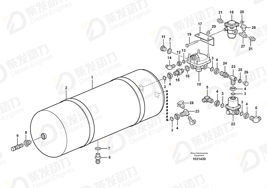 VOLVO Reduction nipple 976032 Drawing