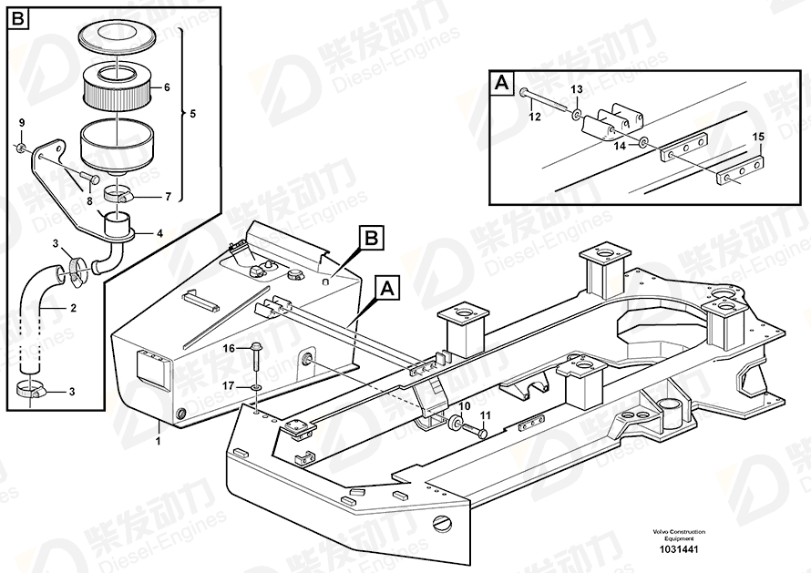 VOLVO Bracket 15015011 Drawing