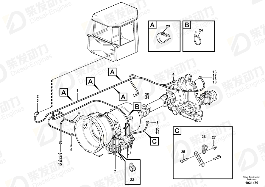 VOLVO Socket housing 11039206 Drawing VOLVO Socket housing 11039206 Drawing