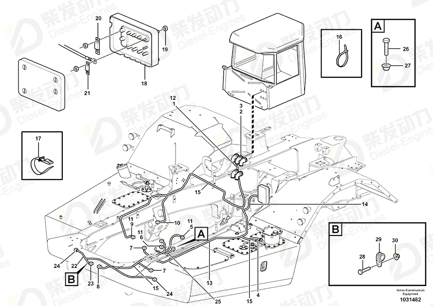 VOLVO Cable harness 11171848 Drawing