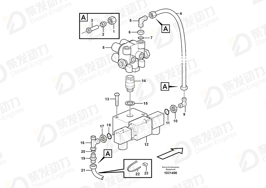 VOLVO T-nipple 966438 Drawing