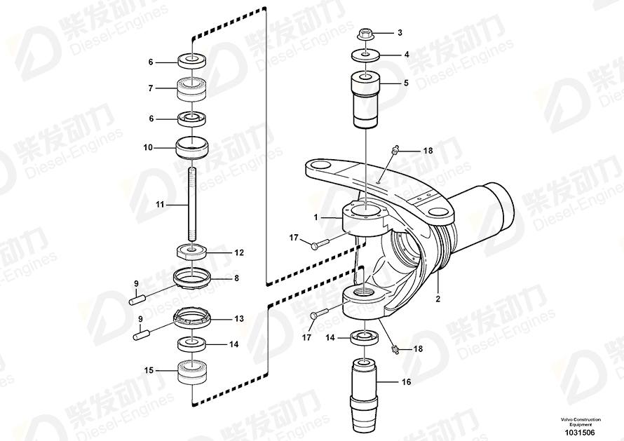 VOLVO Ball pin 16807282 Drawing