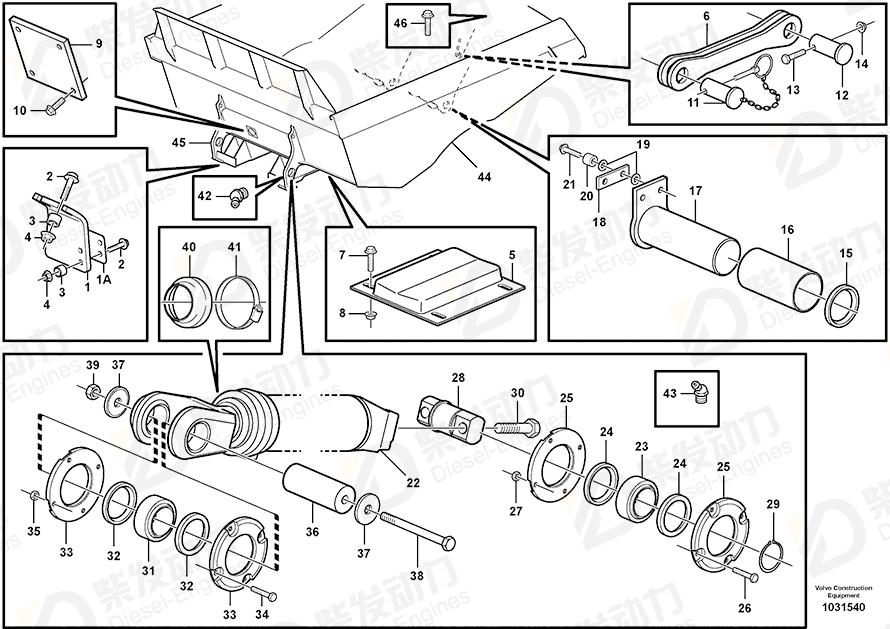 VOLVO Hexagon Nut 755782 Drawing VOLVO Hexagon Nut 755782 Drawing