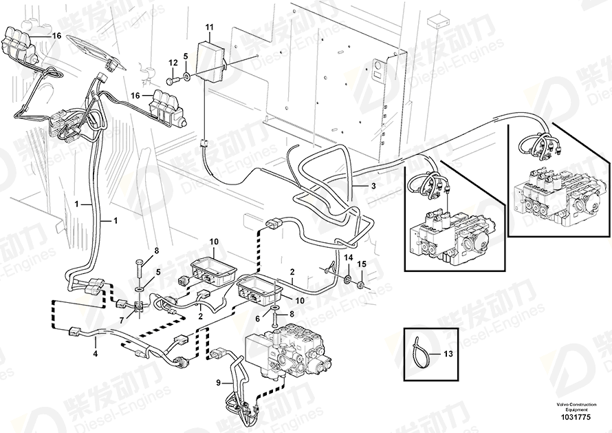 VOLVO Clamp 952627 Drawing