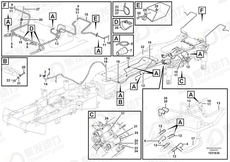 VOLVO Cable harness 15045651 Drawing VOLVO Cable harness 15045651 Drawing