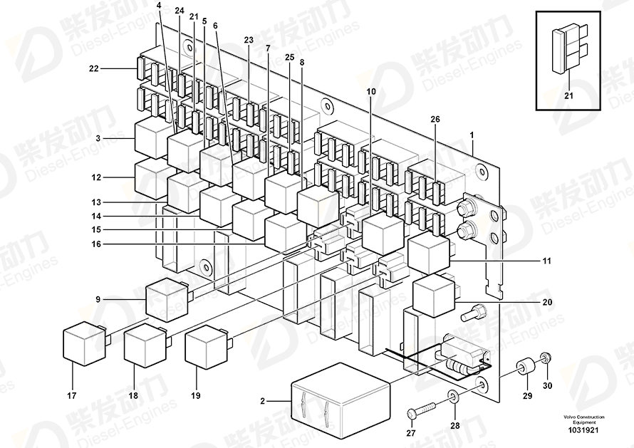 VOLVO Printed circuit board 11193777 Drawing VOLVO Printed circuit board 11193777 Drawing
