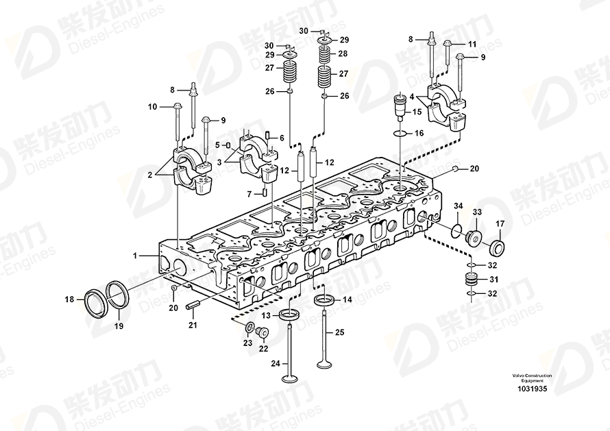 VOLVO Valve guide 20905400 Drawing