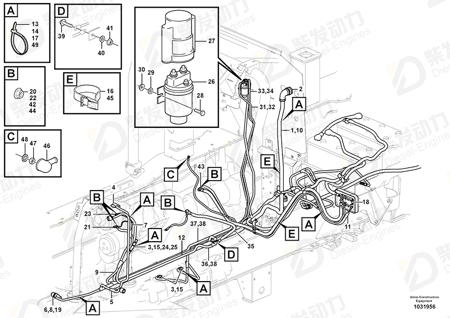 VOLVO Cable 11194940 Drawing