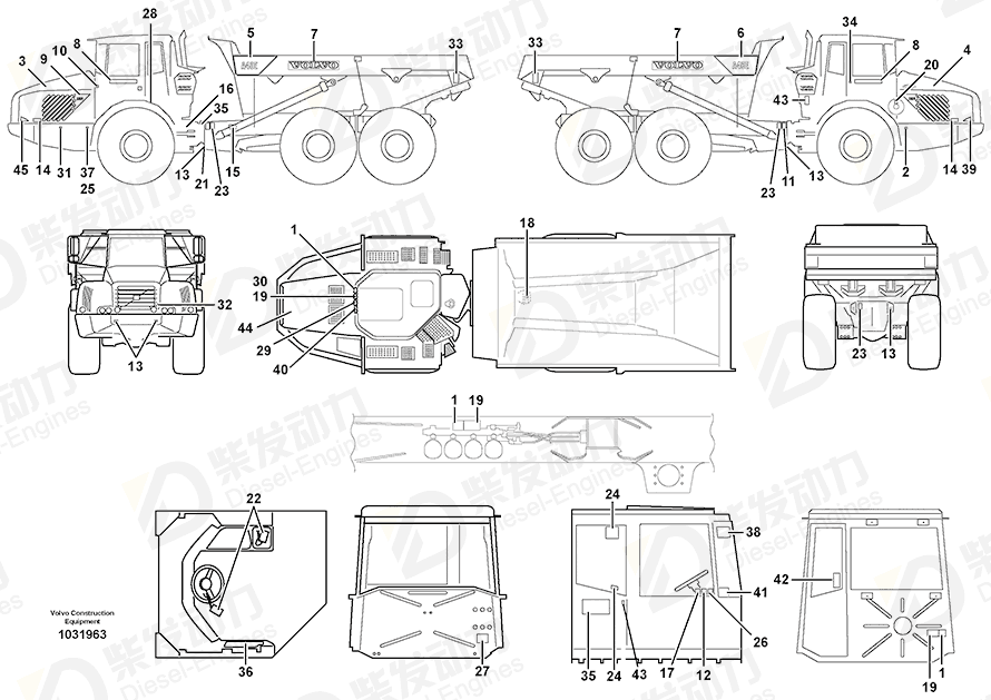 VOLVO Decal 15016390 Drawing
