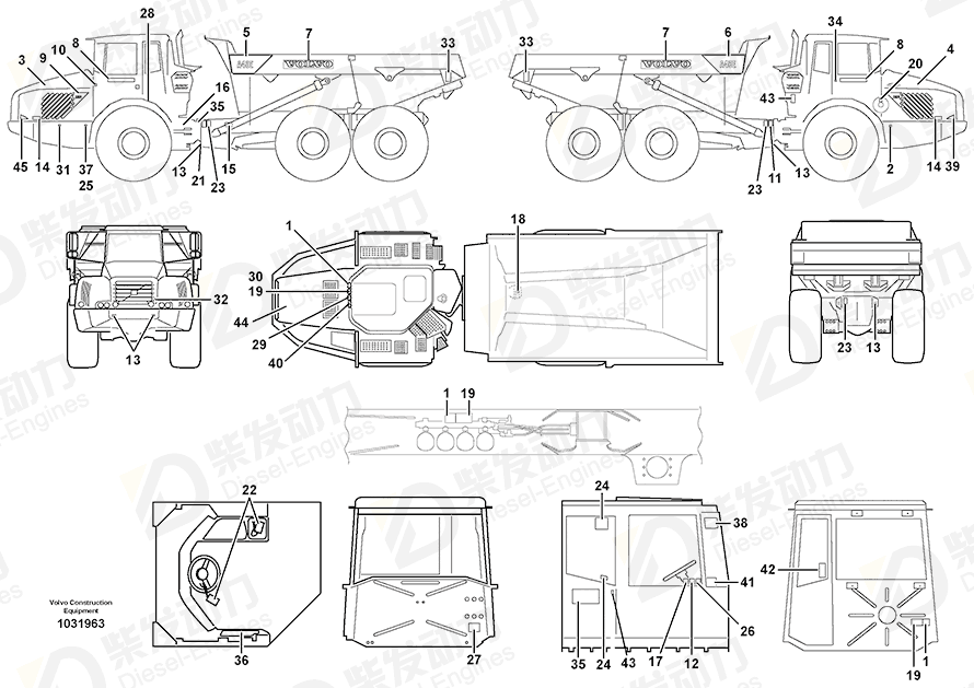 VOLVO Decal 15002102 Drawing