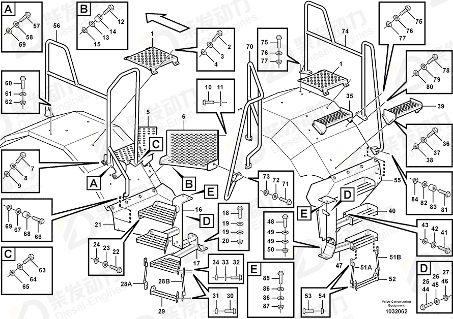 VOLVO Foot Step 15093654 Drawing