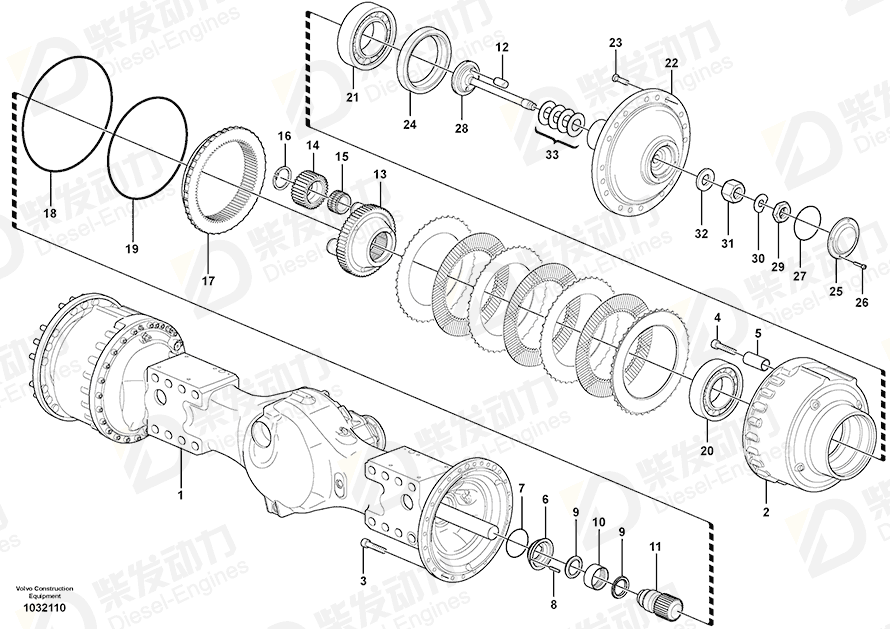 VOLVO Planet shaft 56039 Drawing