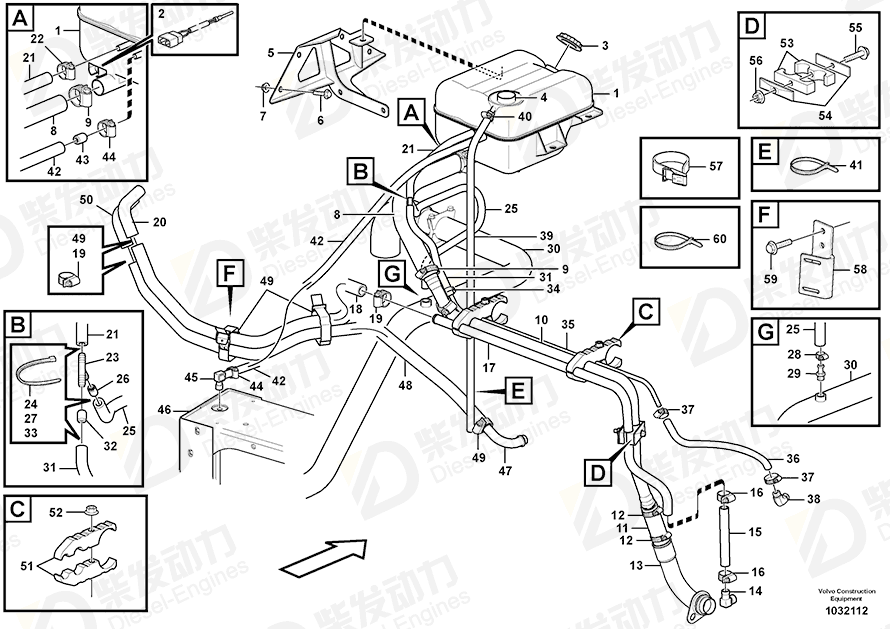 VOLVO Rubber hose 11196742 Drawing