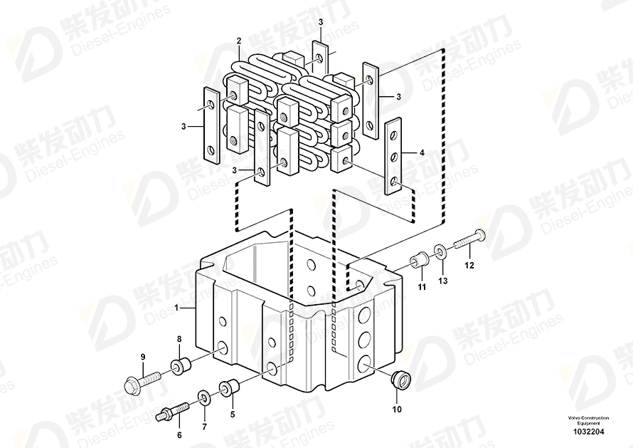 VOLVO Intermediate housing 21734954 Drawing