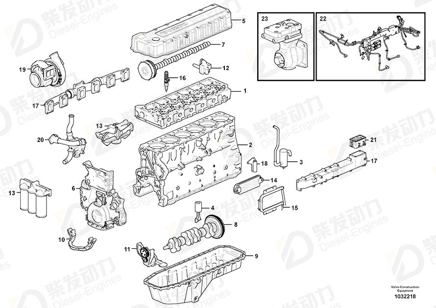 VOLVO Engine 8188744 Drawing