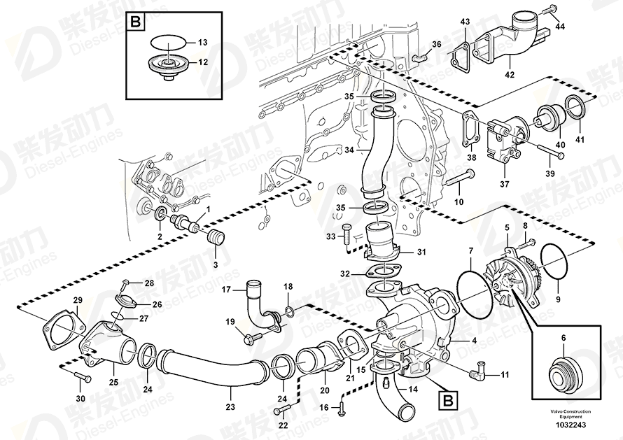 VOLVO Thermostat 8149186 Drawing VOLVO Thermostat 8149186 Drawing