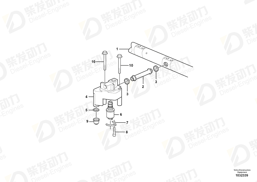 VOLVO Outlet pipe 20571452 Drawing