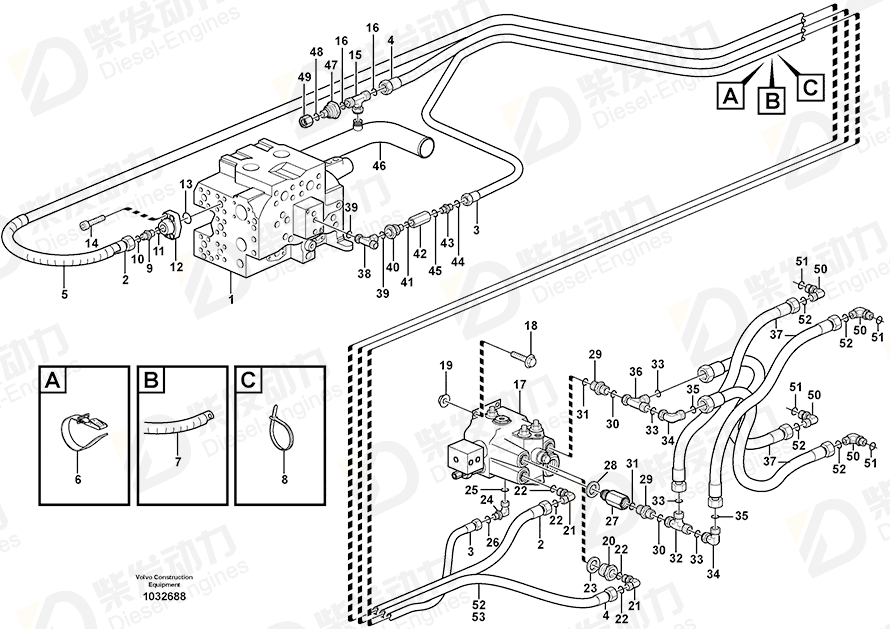 VOLVO Hydraulic valve 11122022 Drawing