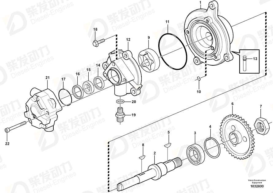 VOLVO Fuel Pump 15033078 Drawing