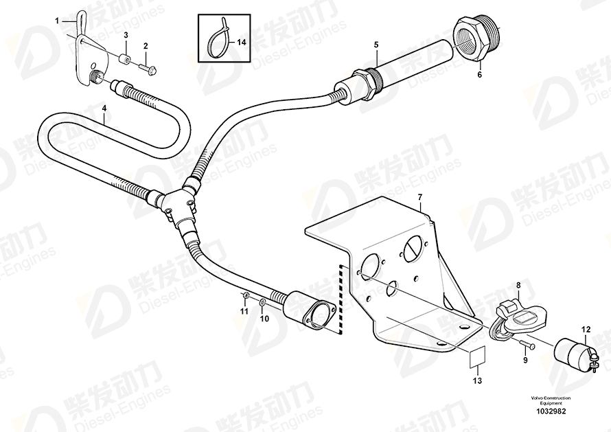 VOLVO Wire harness 11078319 Drawing