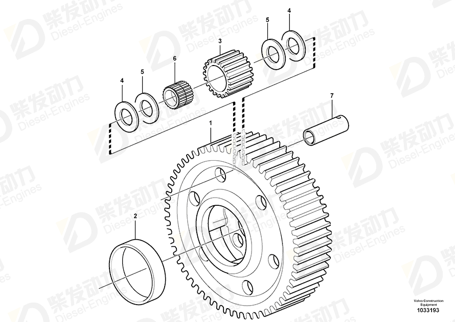 VOLVO Planet kit 11418072 Drawing