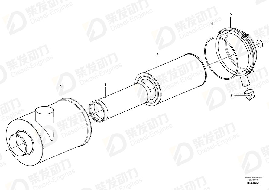 VOLVO Air filter 11110176 Drawing