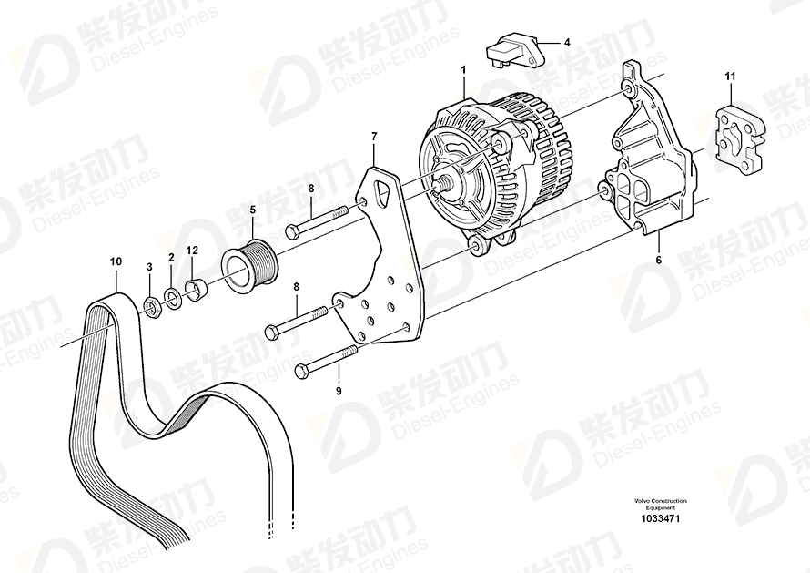 VOLVO Spacer plate 20798125 Drawing VOLVO Spacer plate 20798125 Drawing