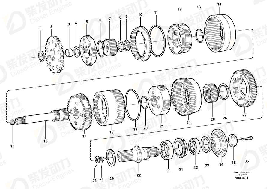 VOLVO Needle bearing 1650419 Drawing