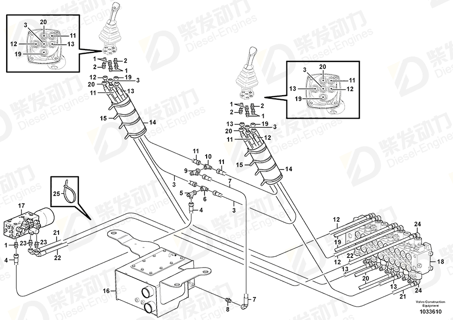 VOLVO Hose assembly 15153777 Drawing VOLVO Hose assembly 15153777 Drawing