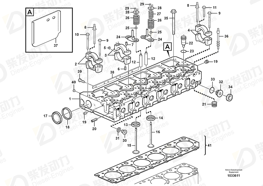 VOLVO Bearing housing 3165309 Drawing