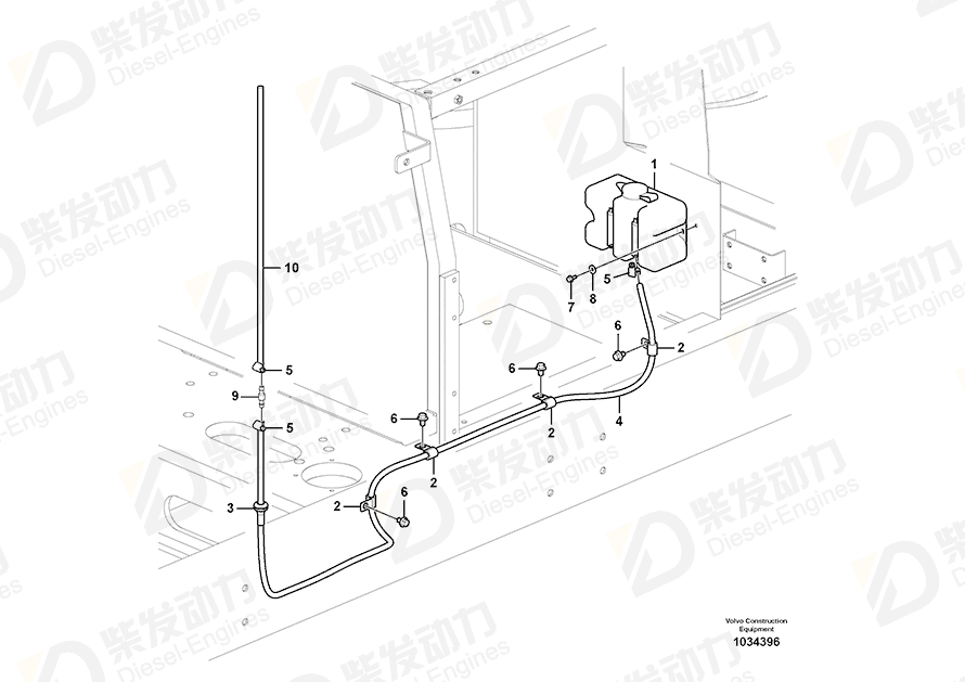 VOLVO Hose clamp 943469 Drawing VOLVO Hose clamp 943469 Drawing