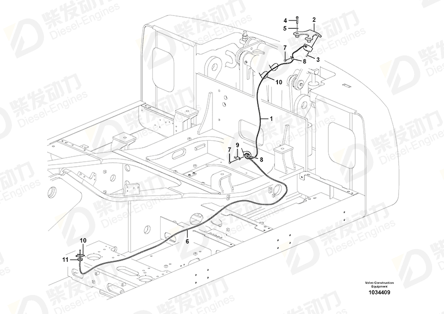 VOLVO Cable harness 14541228 Drawing