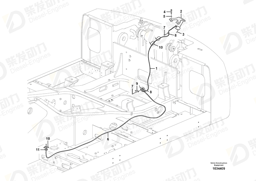 VOLVO Cable harness 14541228 Drawing VOLVO Cable harness 14541228 Drawing