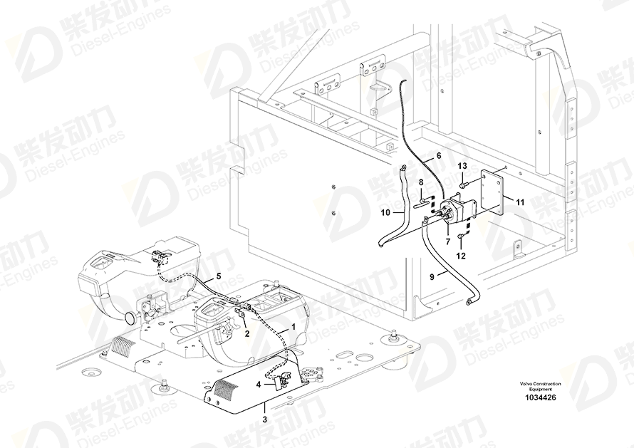 VOLVO Cable harness 14596885 Drawing