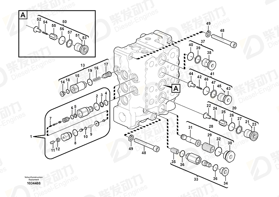 VOLVO Valve SA7270-11141 Drawing