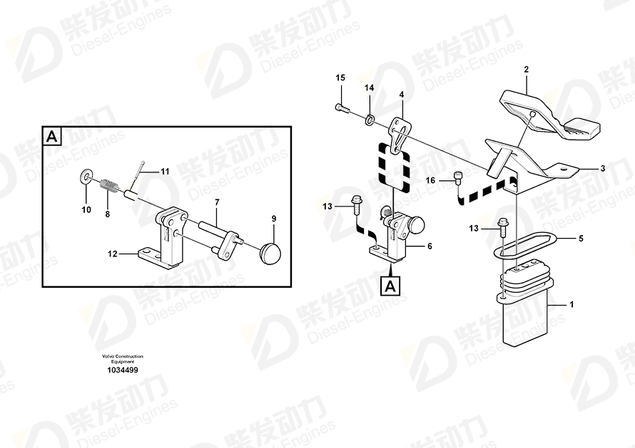 VOLVO Bracket 14534437 Drawing