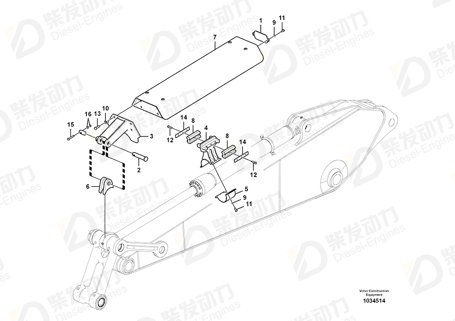 VOLVO Bracket 14550546 Drawing