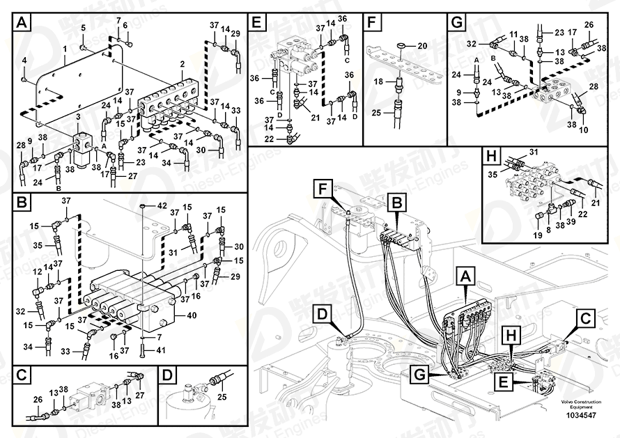 VOLVO Control valve 14350721 Drawing