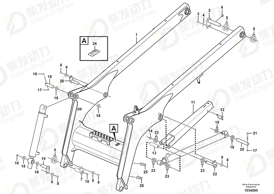 VOLVO Hexagon screw 955543 Drawing VOLVO Hexagon screw 955543 Drawing
