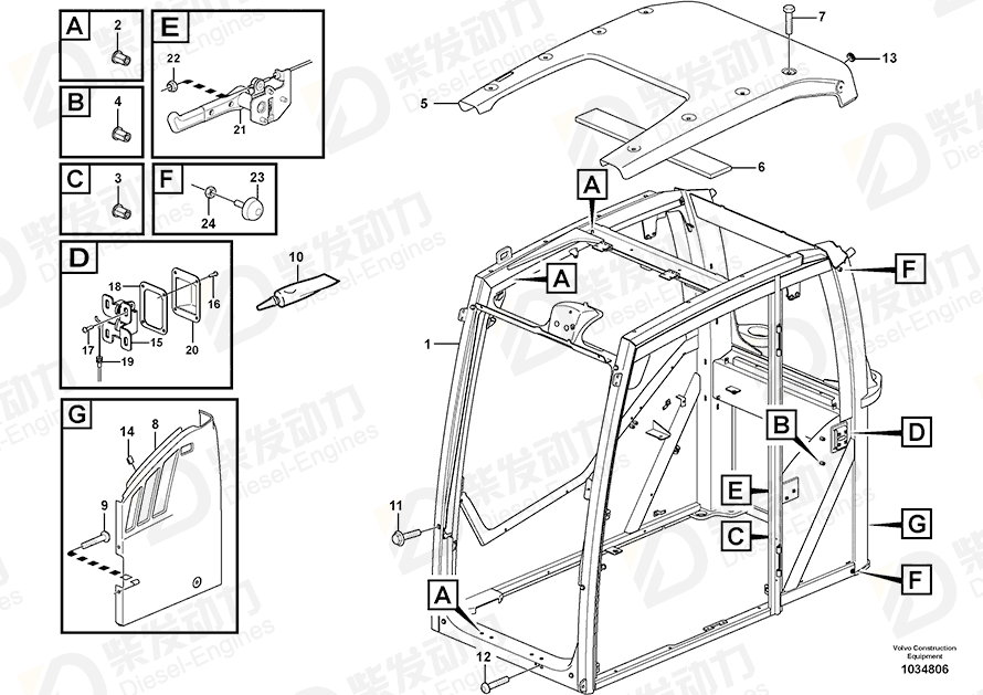 VOLVO Roof 11206007 Drawing