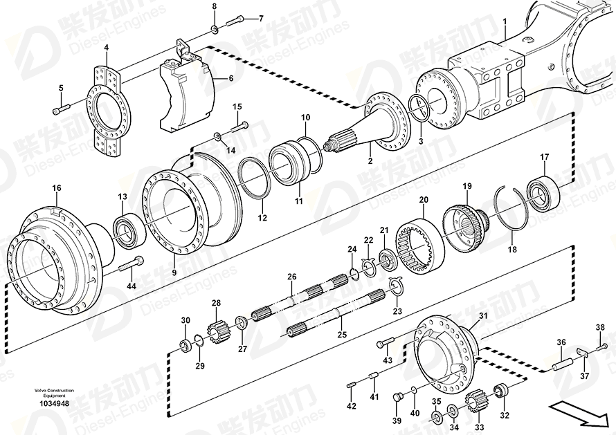 VOLVO Drive shaft 11102561 Drawing