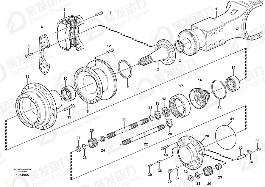 VOLVO Spindle 11103148 Drawing