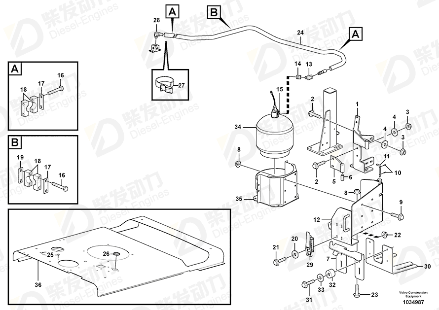 VOLVO Flange nut 13971097 Drawing