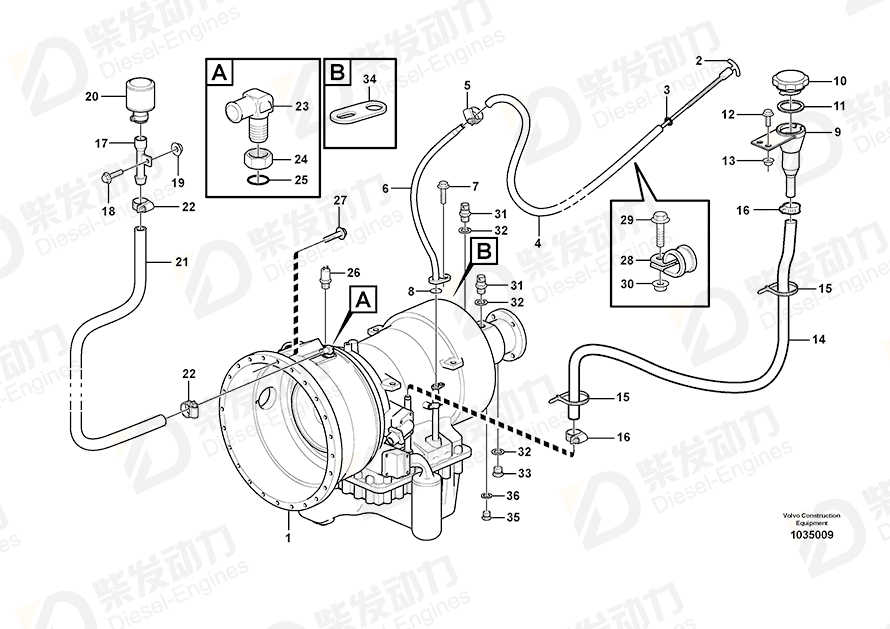 VOLVO Dipstick 15010538 Drawing